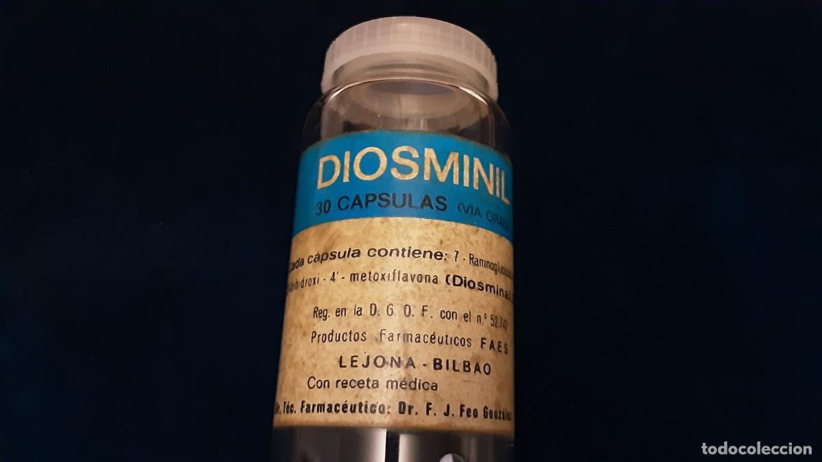 Coleccionismo: Frasco de cristal medicamento DIOSMINIL