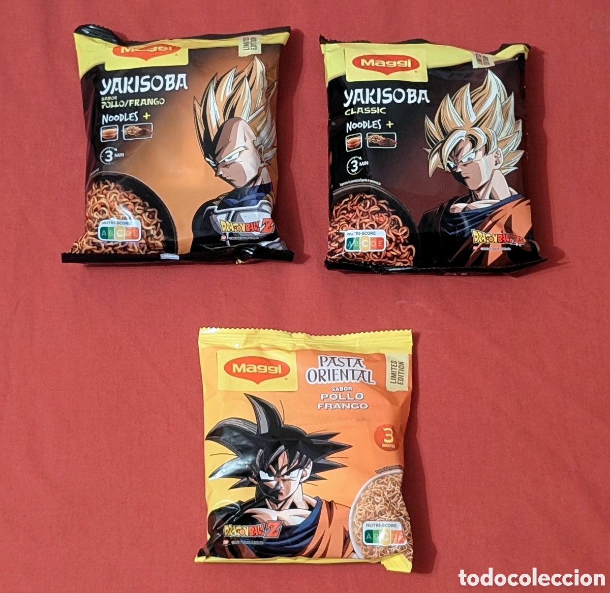 Coleccionismo: Envases envoltorios sin abrir Dragon Ball Z Edici&oacute;n Limitada. Maggi. Goku. Vegeta. Bola de Dragon.