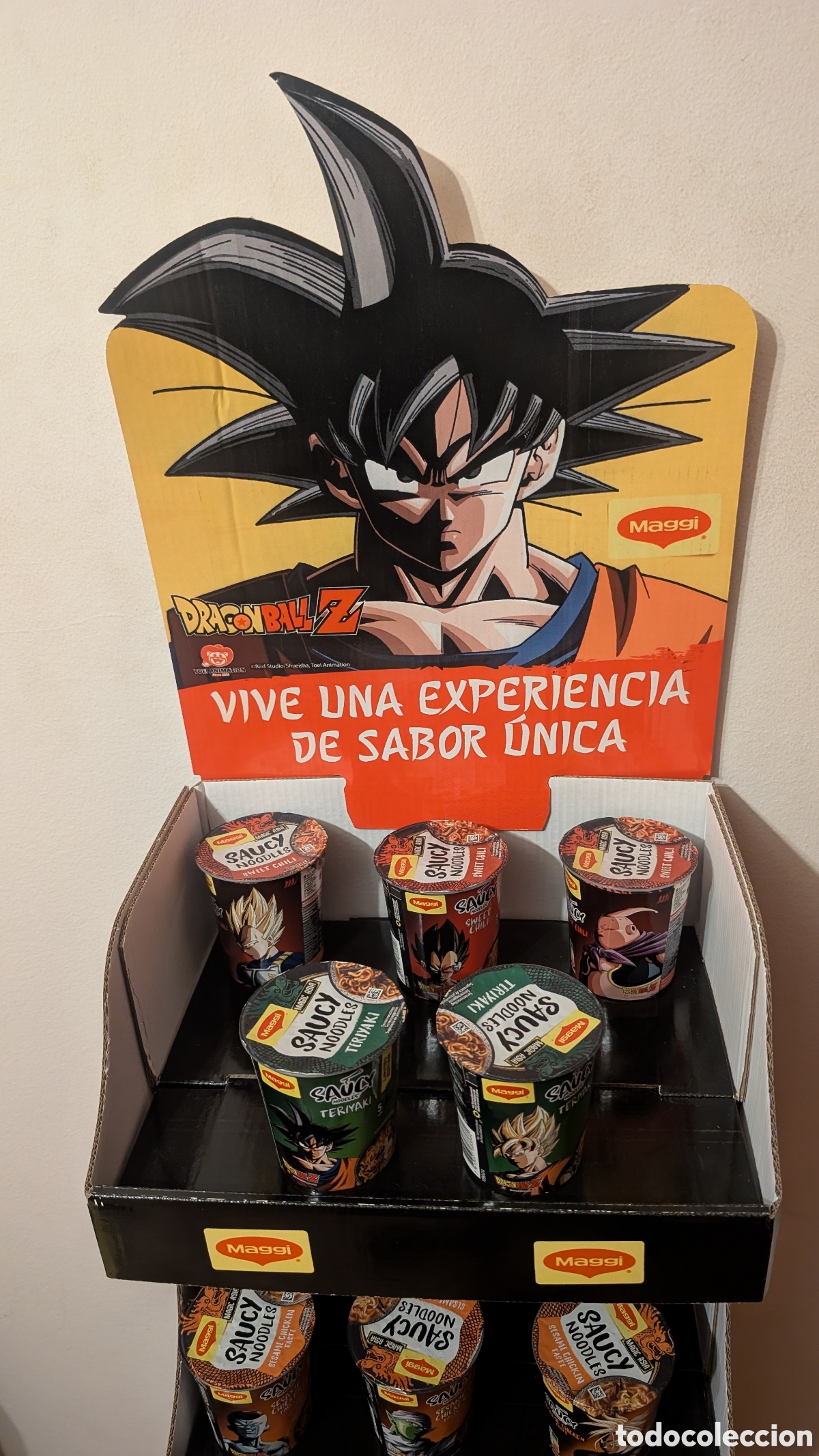 Coleccionismo: Expositor envoltorios envases sin abrir Dragon Ball Z Edici&oacute;n Limitada. Maggi. Bola de Dragon.