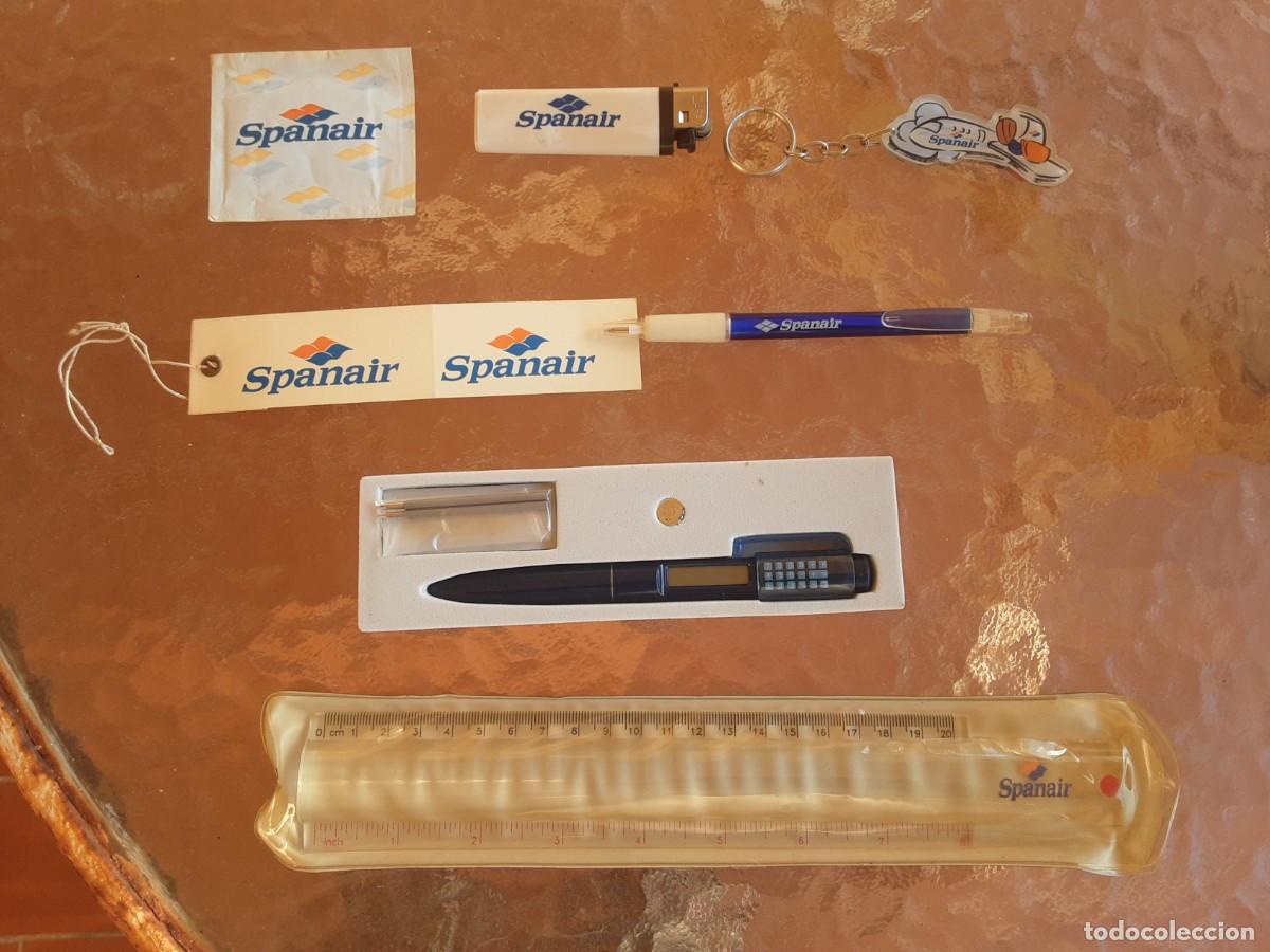 Coleccionismo: Lote 7 objetos desaparecida compa&ntilde;&iacute;a Spanair - Foto 1