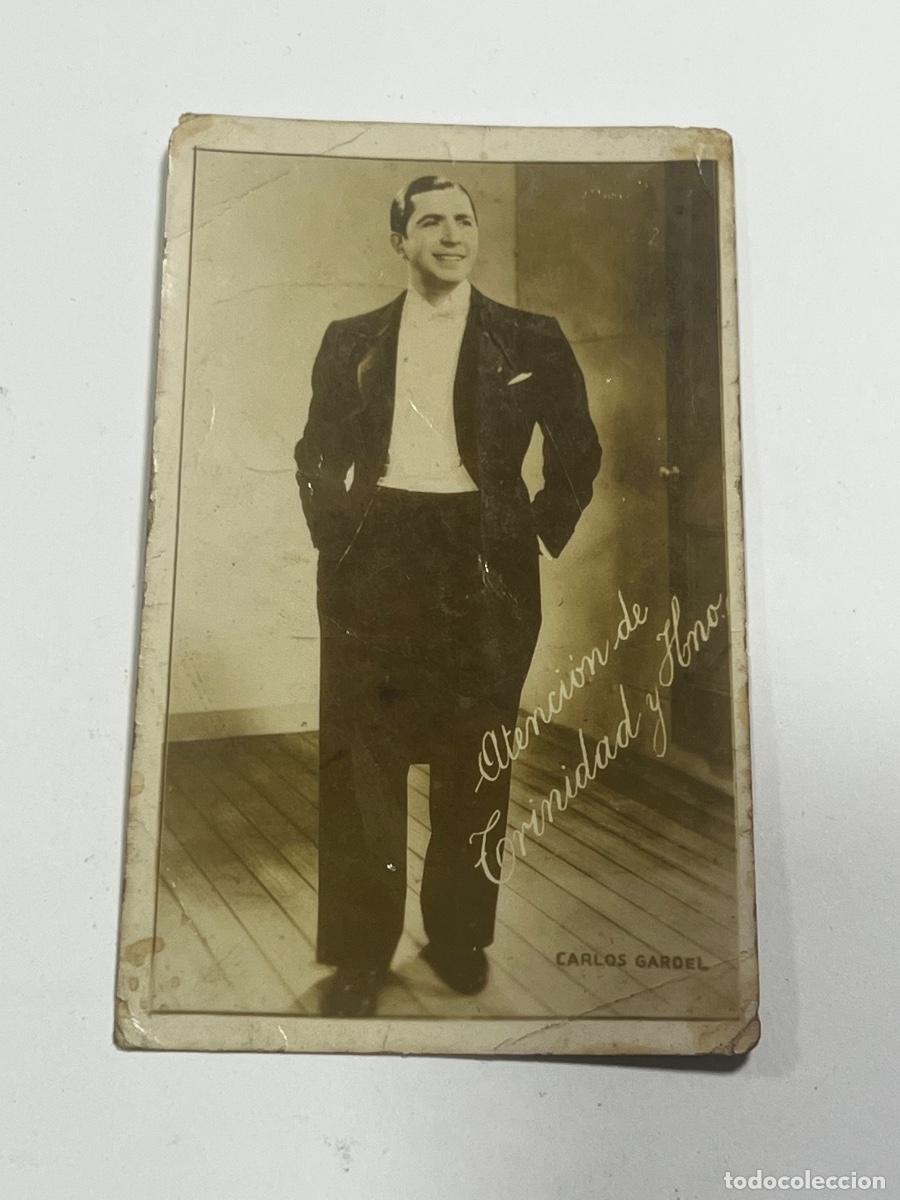 Coleccionismo: FOTOGRAF&Iacute;A ANTIGUA. CARLOS GARDEL. TRINIDAD Y HNO.