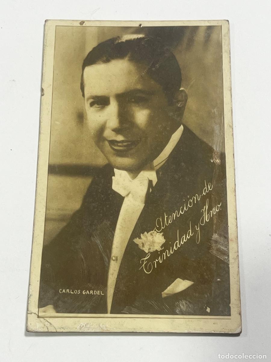 Coleccionismo: FOTOGRAF&Iacute;A ANTIGUA. CARLOS GARDEL. TRINIDAD Y HNO.