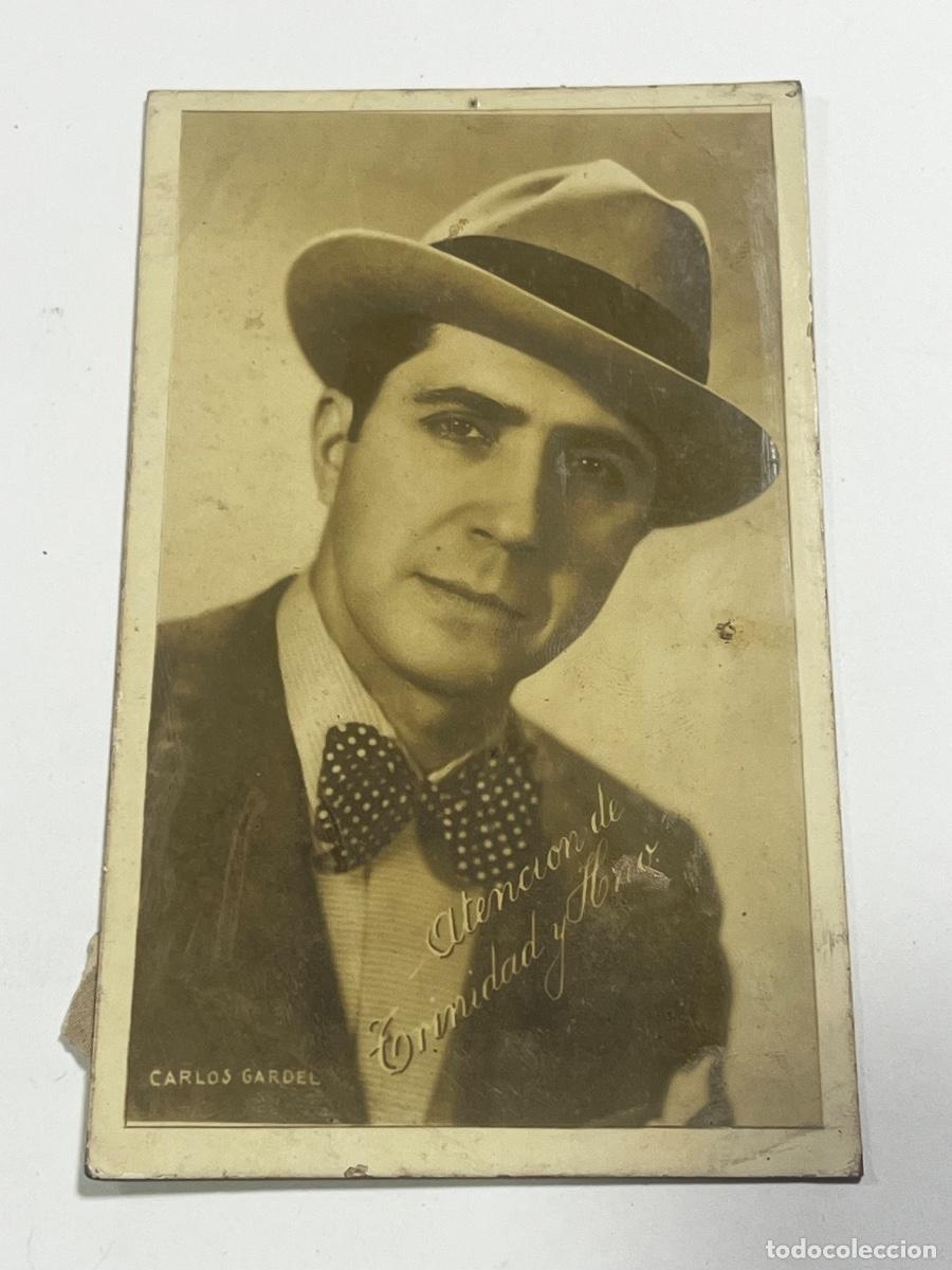 Coleccionismo: FOTOGRAF&Iacute;A ANTIGUA. CARLOS GARDEL. TRINIDAD Y HNO.