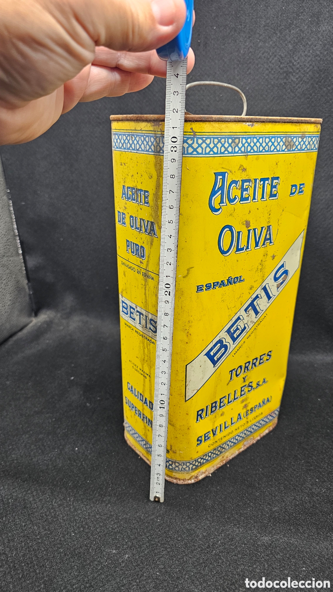 Coleccionismo: Antigua lata de aceite - Foto 7