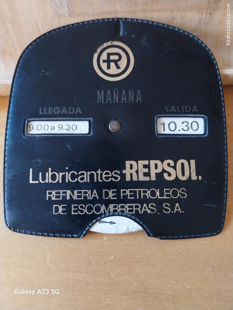 Coleccionismo: REPSOL LUBRICANTES PETROLEOS DISCO LLEGADA SALIDA A&Ntilde;OS 60 APROX ORIGINAL USADO 13CMS