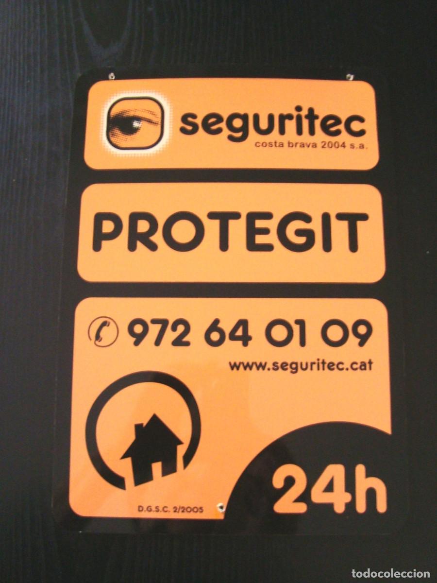 Coleccionismo: PLACA EXTERIOR SEGURITEC ALARMA - Foto 1