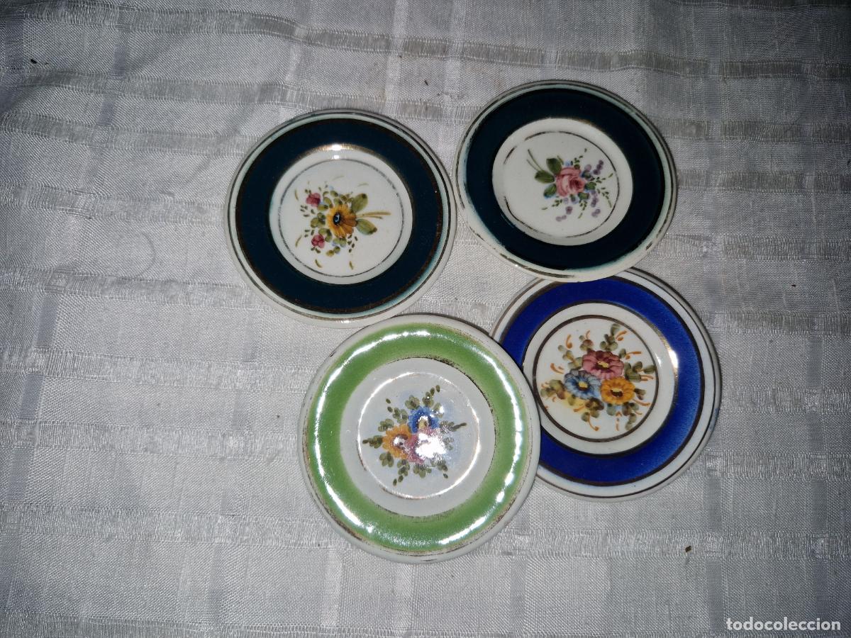 Sammeln: 4 BONITOS PLATOS MINI DECORATIVOS DE PORCELANA. 8*8