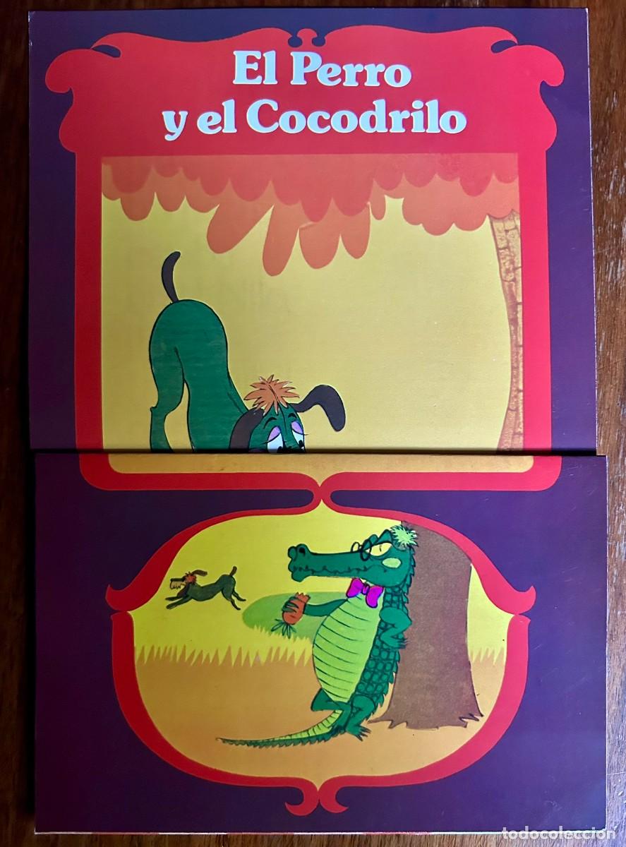 Coleccionismo: EL PERRO Y EL COCODRILO - F&Aacute;BULA DE ESOPO Y SAMANIEGO - FOLLETO PUBLICITARIO DE PERIACTIN 1977