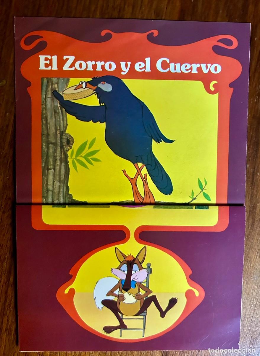 Coleccionismo: EL ZORRO Y EL CUERVO - F&Aacute;BULA ESOPO - LA FONTAINE - SAMANIEGO - FOLLETO PUBLICITARIO PERIACTIN 1977