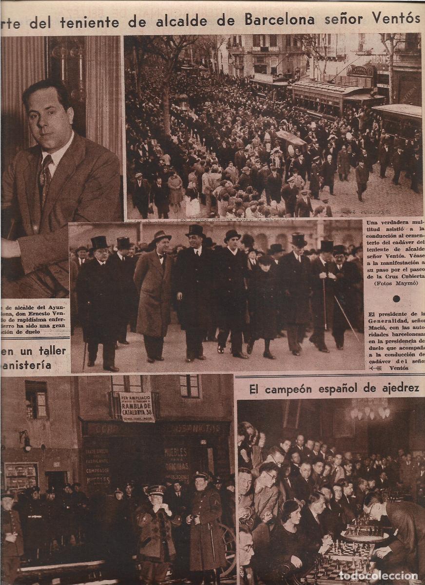 Coleccionismo: A&Ntilde;O 1933 RECORTE PRENSA BARCELONA INCENDIO TALLER EBANISTERIA NUMERO 63 VIA LAIETANA