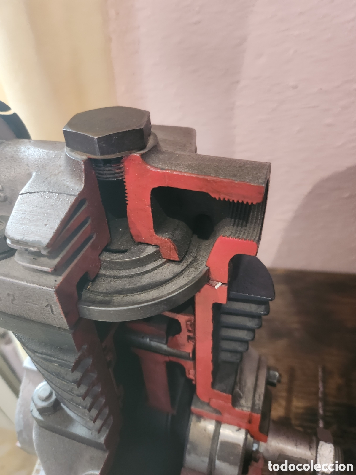 Coleccionismo: Compresor de piston corte autoescuela - Foto 7