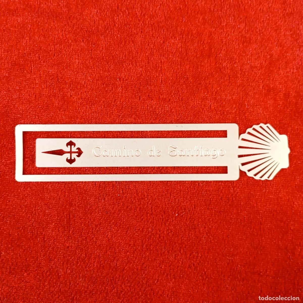 Coleccionismo: MARCAPAGINAS METALICO DEL CAMINO DE SANTIAGO Y SU CONCHA DE LOS PEREGRINOS - CORTADO A LASER - 12 CM