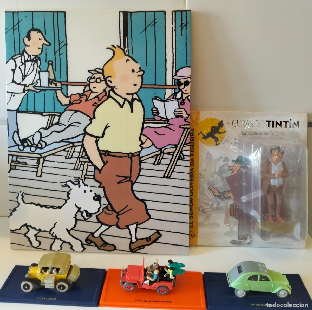 Coleccionismo: Lote Tint&iacute;n :1 figura +3 coches+1 cuadro