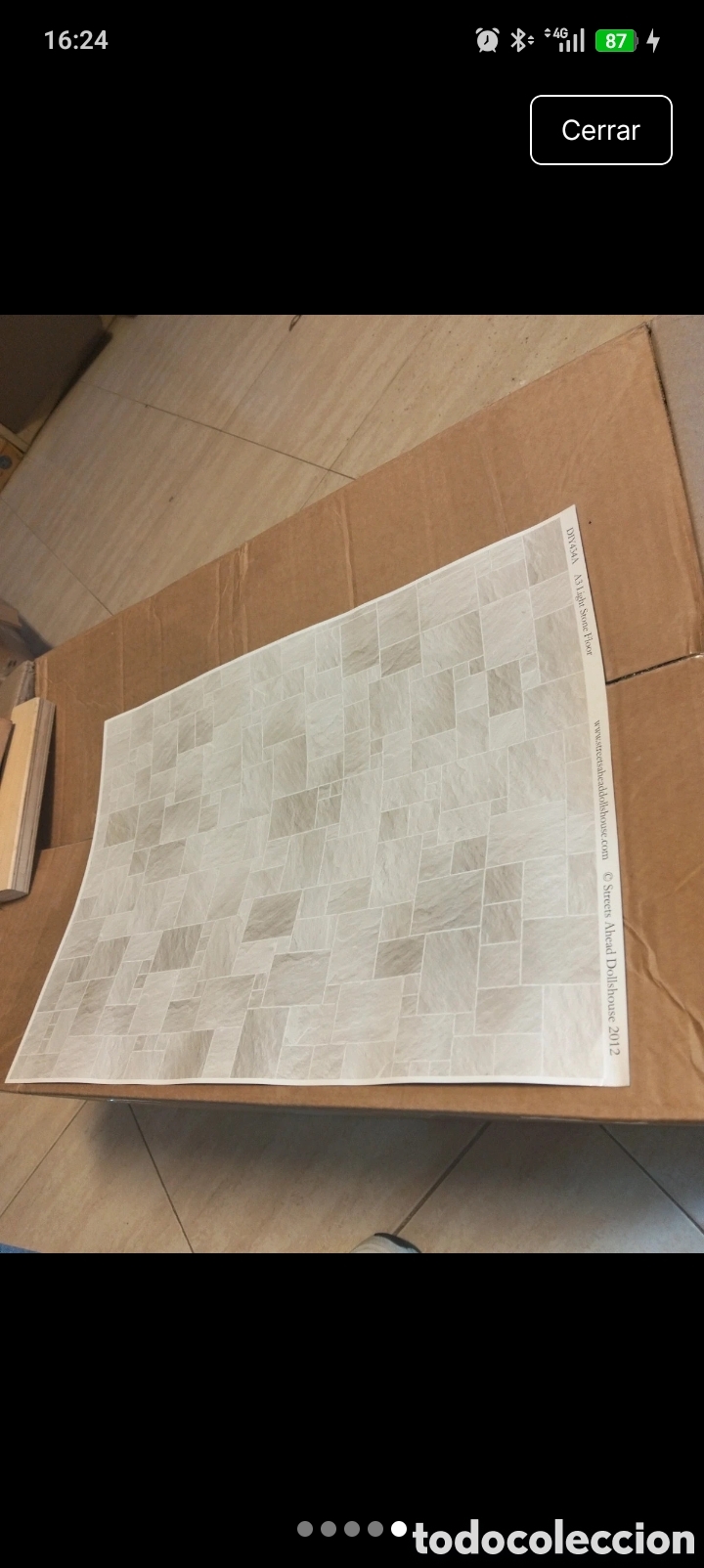 Coleccionismo: Lamina de papel mosaico de gres,para crear suelos de maquetismo