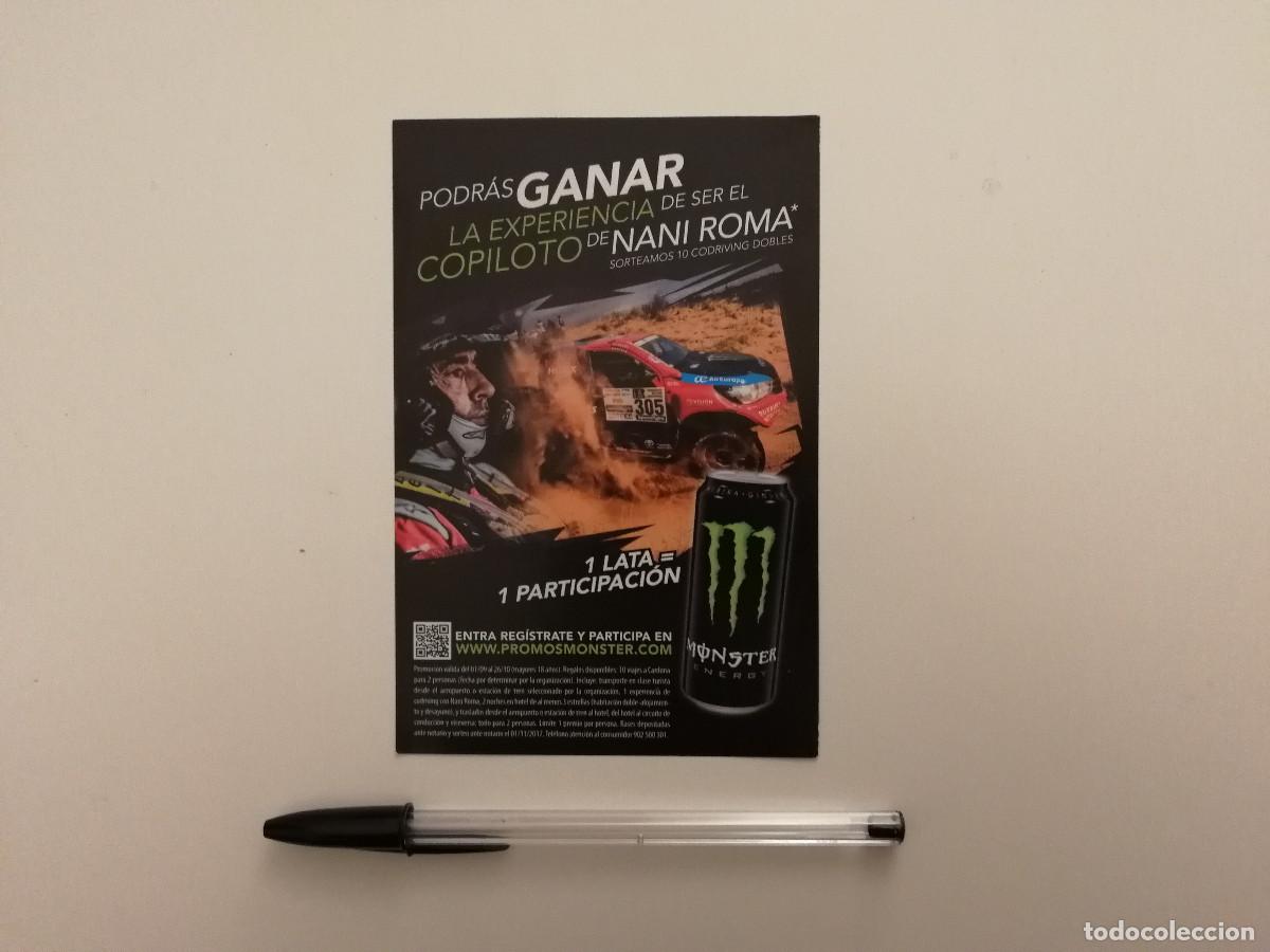 Coleccionismo: FOLLETO ORIGNAL -10*15- MONSTER ENERGY - NANI ROMA - BEBIDA ENERGETICA