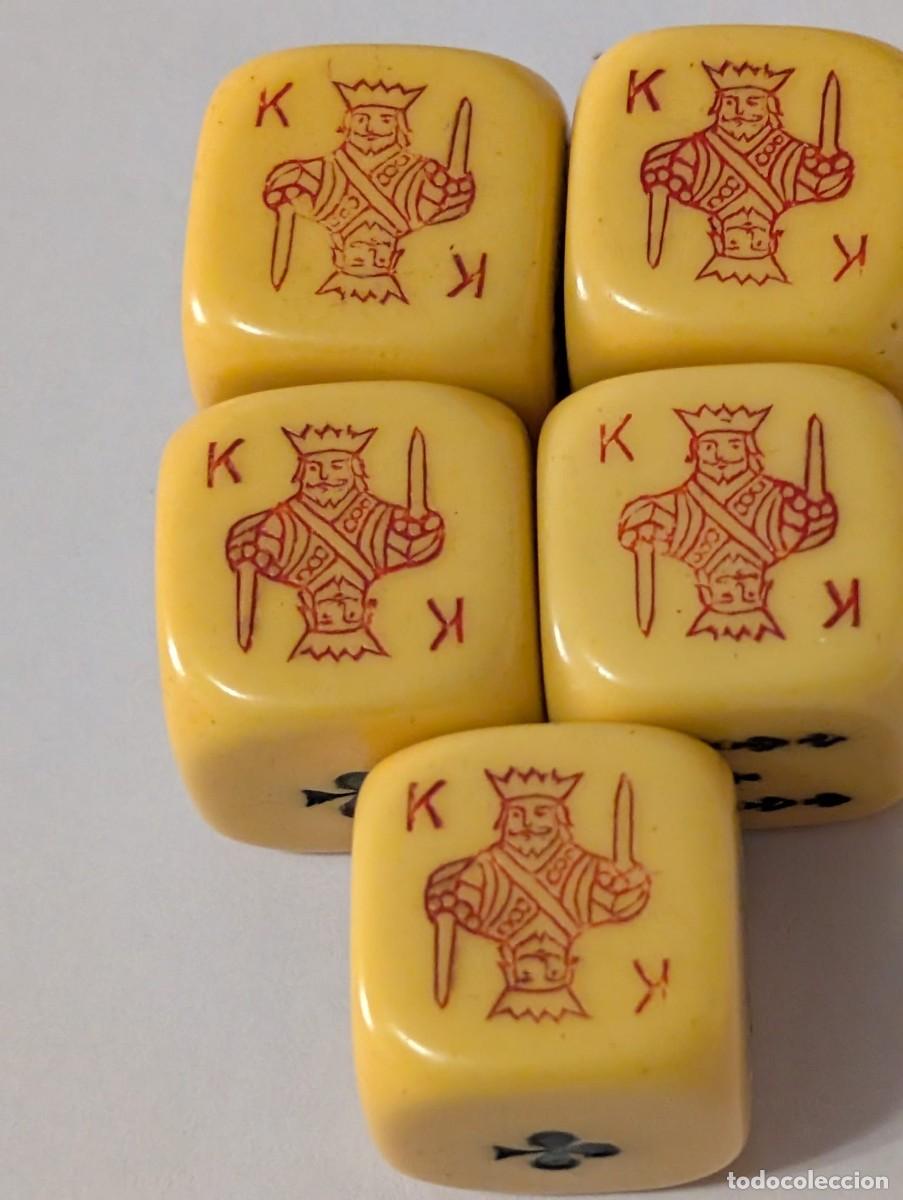Coleccionismo: Juego Dados P&oacute;ker A&ntilde;os 50 Cubilete Cuero