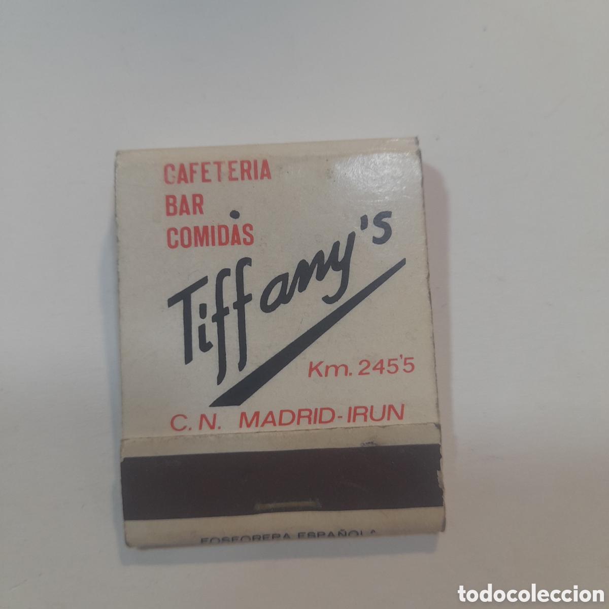 Coleccionismo: Caja de cerillas Cafeter&iacute;a Tifgany's