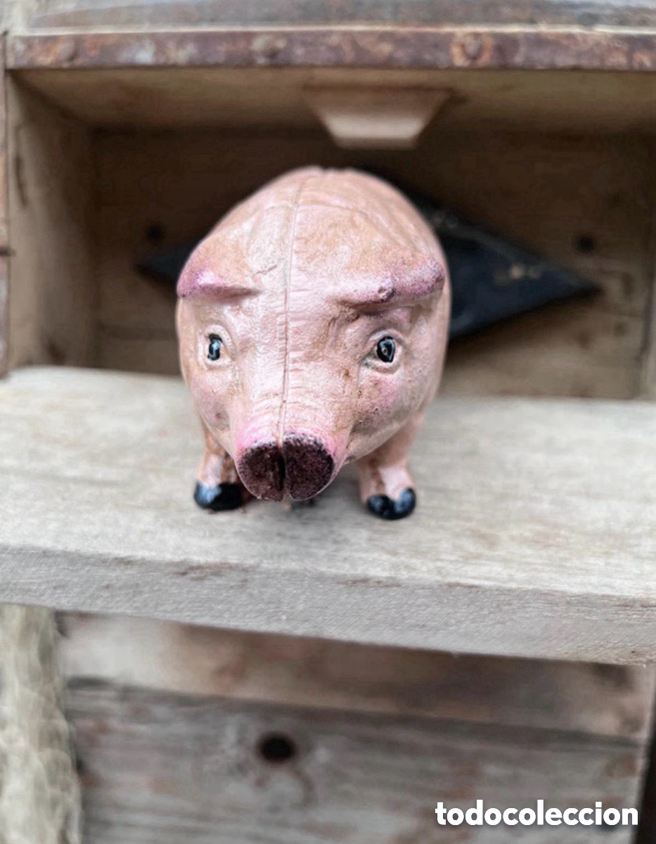 Coleccionismo: Hucha hierro fundido en forma de cerdito - Foto 2