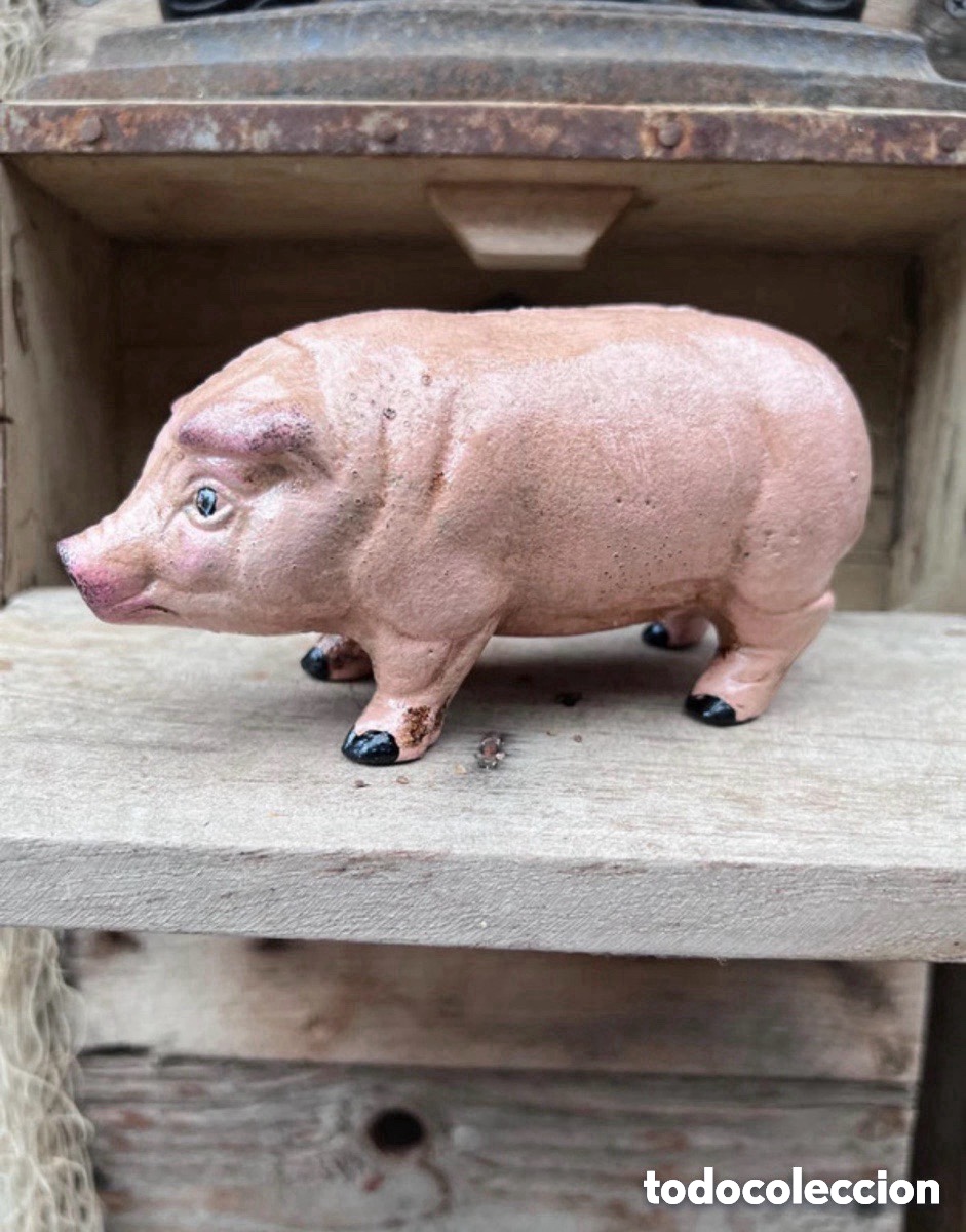 Coleccionismo: Hucha hierro fundido en forma de cerdito - Foto 3
