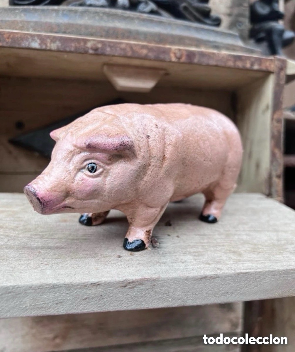 Coleccionismo: Hucha hierro fundido en forma de cerdito - Foto 5