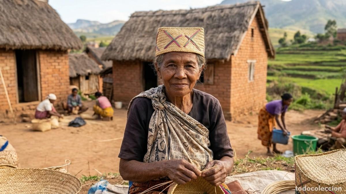 Coleccionismo: Gorro Tradicional Betsileo (Madagascar) - Foto 2