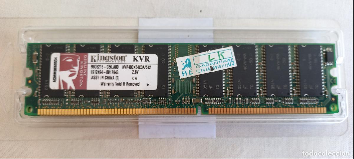 Coleccionismo: Memoria RAM Kingston KVR400X64C3A/512 MB