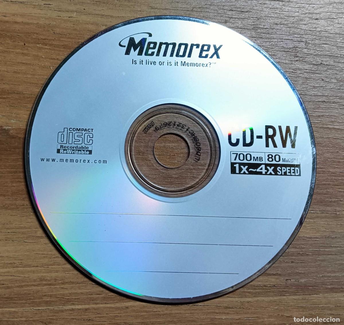 Collectionnisme: CD-RW MEMOREX REGRABABLE - 700 MB - 80 MIN - NUEVO SIN ESTRENAR