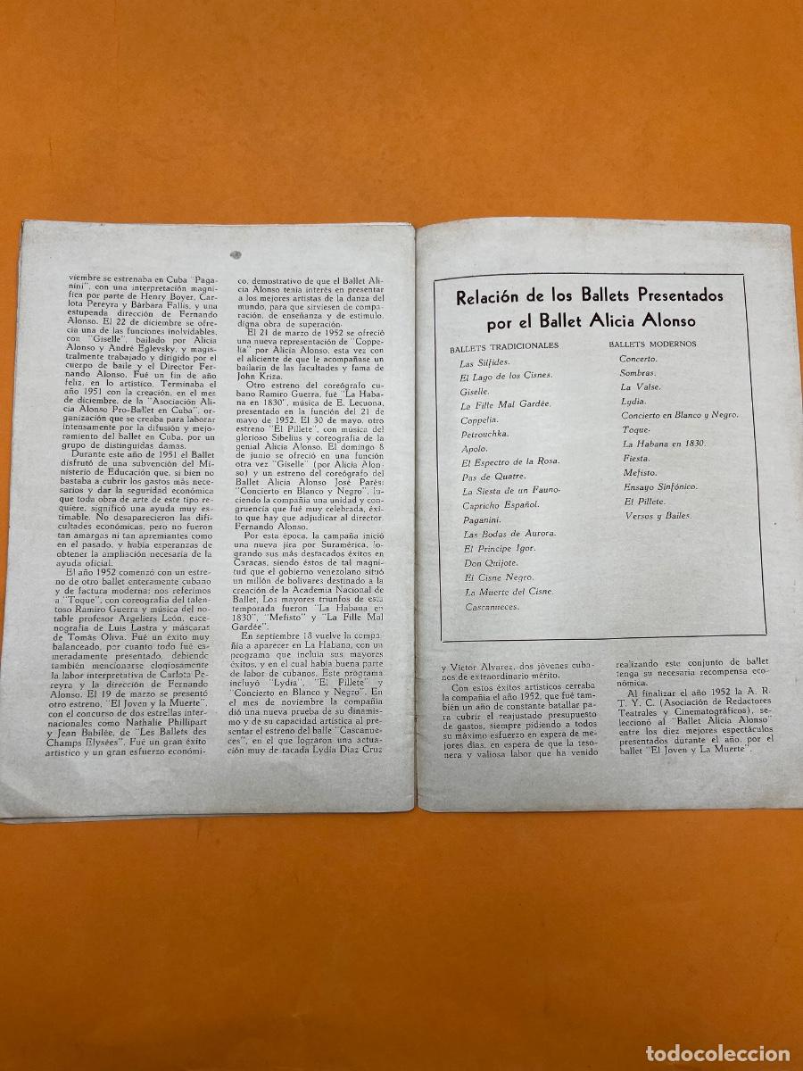 Coleccionismo: BALLET ALICIA ALONSO. CENTENARIO DEL NATALICIO DE JOS&Eacute; MART&Iacute;. PROGRAMA. - Foto 8