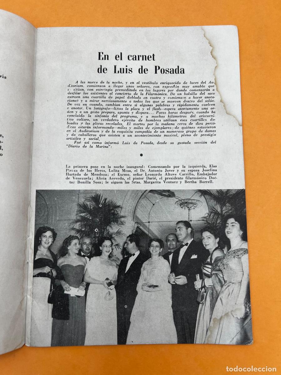 Coleccionismo: ORQUESTA FILARM&Oacute;NICA DE LA HABANA. 1952. PROGRAMA. - Foto 3