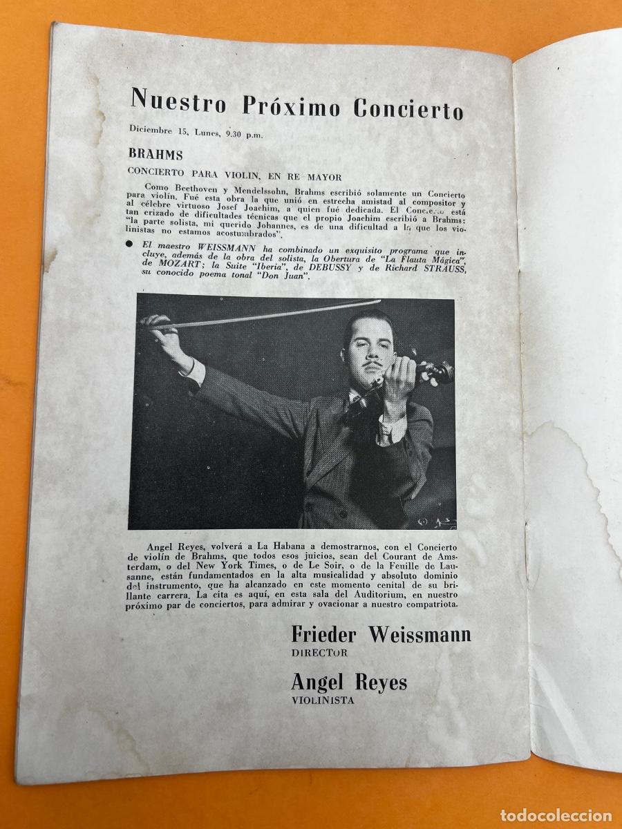 Coleccionismo: ORQUESTA FILARM&Oacute;NICA DE LA HABANA. 1952. PROGRAMA. - Foto 7