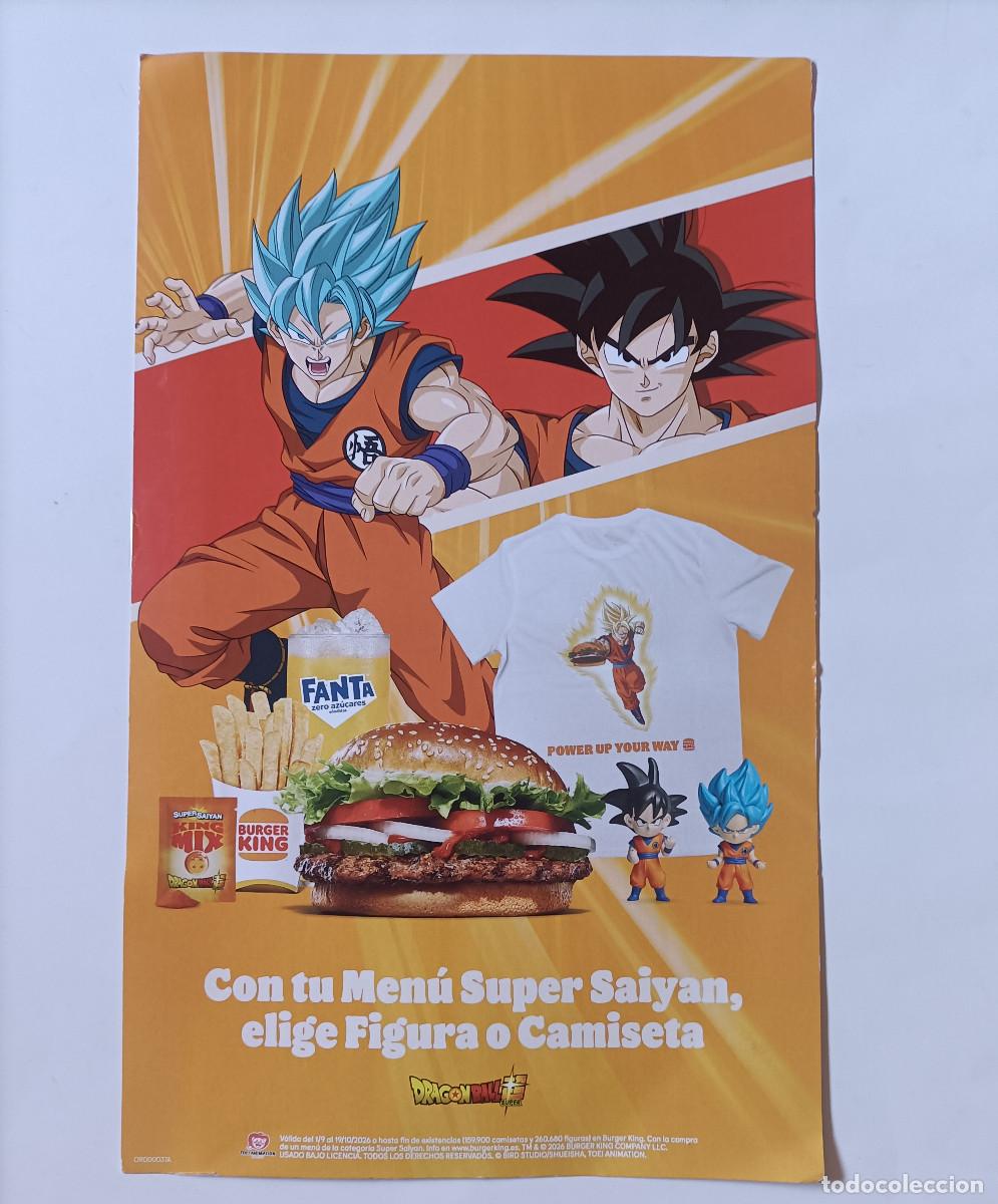 Coleccionismo: burguer king dragon ball cartel promocional 2026 promocion restaurante