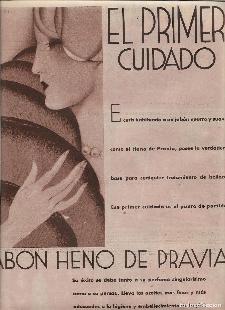 Coleccionismo: A&Ntilde;O 1933 RECORTE PRENSA PUBLICIDAD PASTILLA DE JABON HENO DE PRAVIA PERFUMERIA GAL