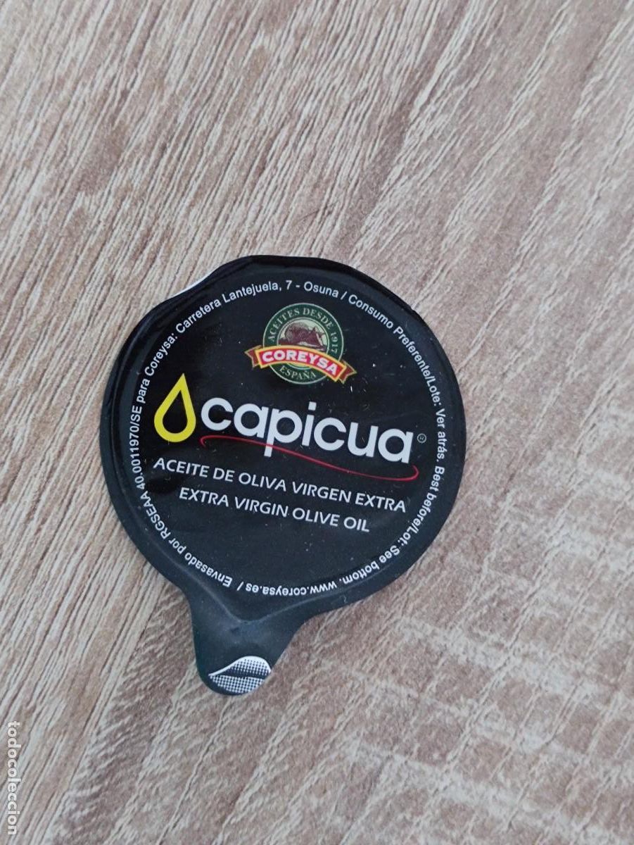 Coleccionismo: TAPA TARRINA MONODOSIS - ACEITE CAPICUA - OSUNA SEVILLA