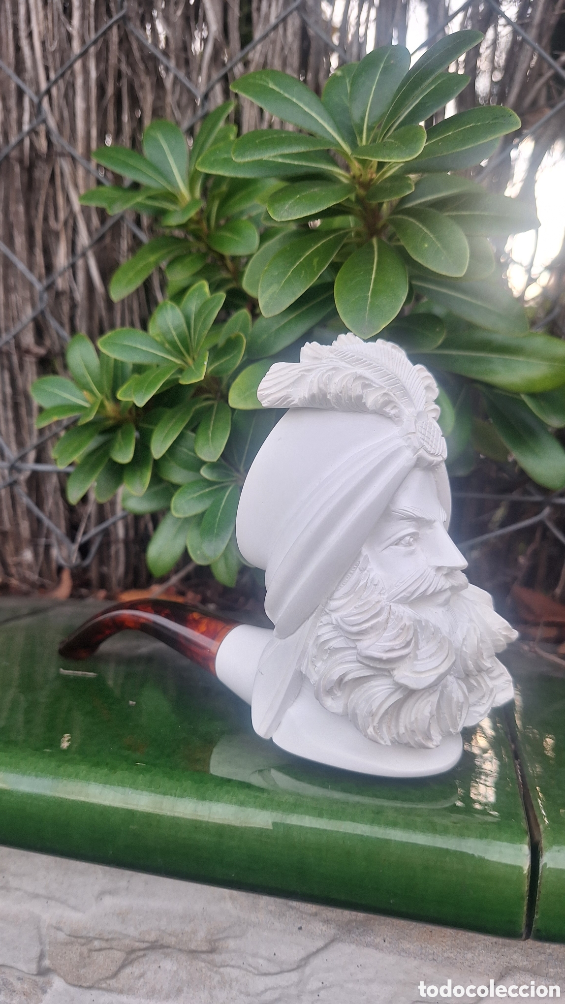 Coleccionismo: Espectacular Pipa de Espuma de Mar (Sepiolita) Sult&aacute;n Otomano - Nueva con Estuche Original