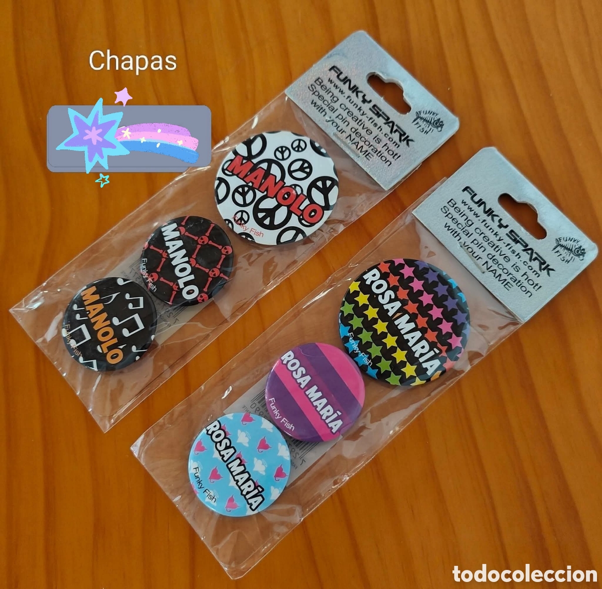 Coleccionismo: :::: AB04 - LOTE DE CHAPAS NOMBRES - Foto 1