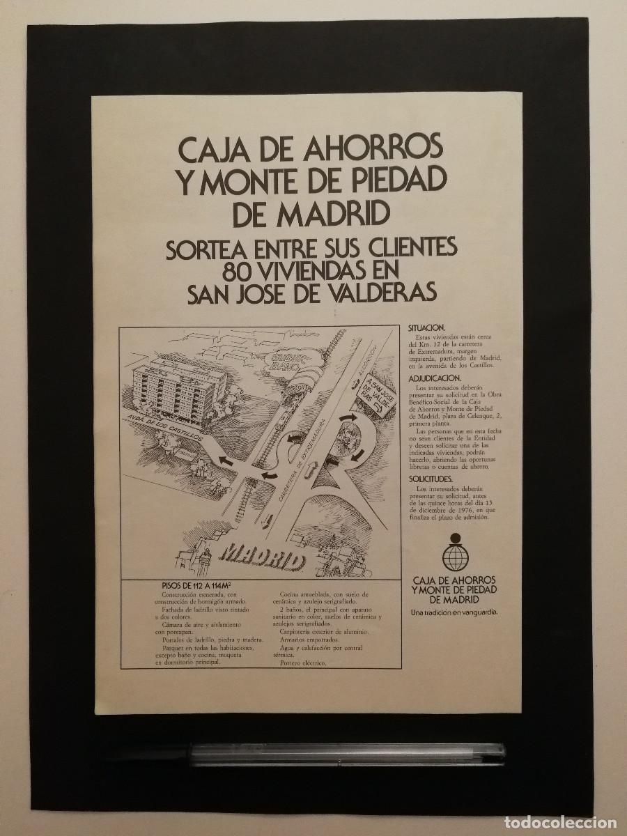 Coleccionismo: ANTIGUO ANUNCIO ACARTONADO - Caja de Ahorros y Monte de Piedad DE MADRID - PUBLICIDAD LAMINA