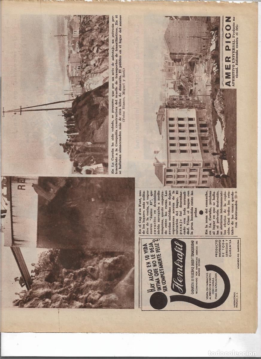 Coleccionismo: A&Ntilde;O 1933 RECORTE PRENSA EL ENSANCHE LA CORU&Ntilde;A VOLADURA POLVORIN POR UN SABOTAJE