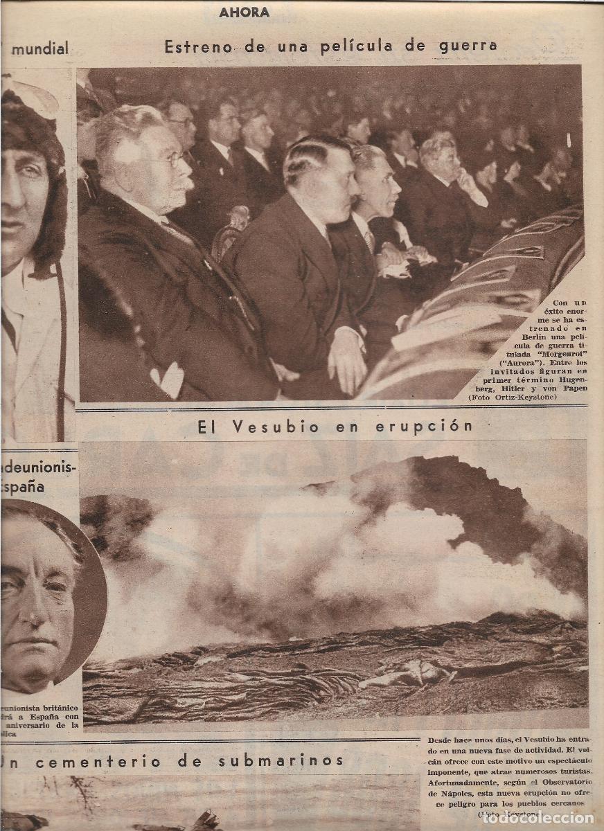 Coleccionismo: A&Ntilde;O 1933 RECORTE PRENSA VOLCAN EL VESUBIO EN ERUPCION NAPOLES SIN PELIGRO PARA LA POBLACION