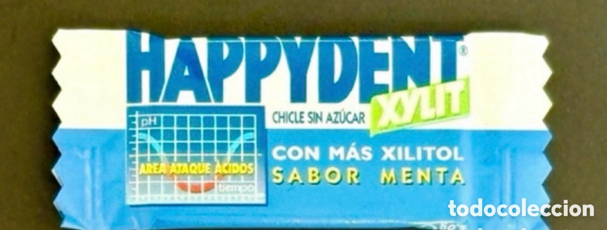 Coleccionismo: Chicle Vintage Happydent Xylit Menta (A&ntilde;os 2000) &bull; Unidad de Colecci&oacute;n