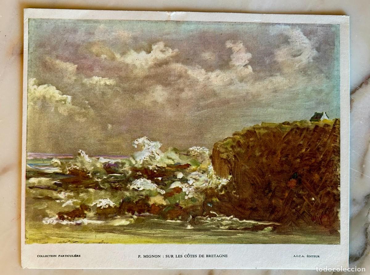 Coleccionismo: REPRODUCCI&Oacute;N DE ACUARELA DE P. MIGNON &ndash; C&Ocirc;TES DE BRETAGNE - PUBLICIDAD LIDEPRAN - SPECIA - 1962