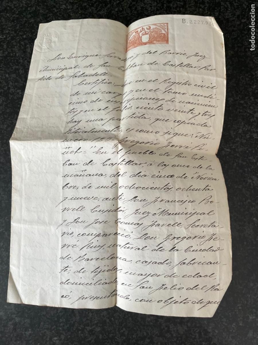 Coleccionismo: curiosa escritura de 1908 San Esteban Castell&oacute;n