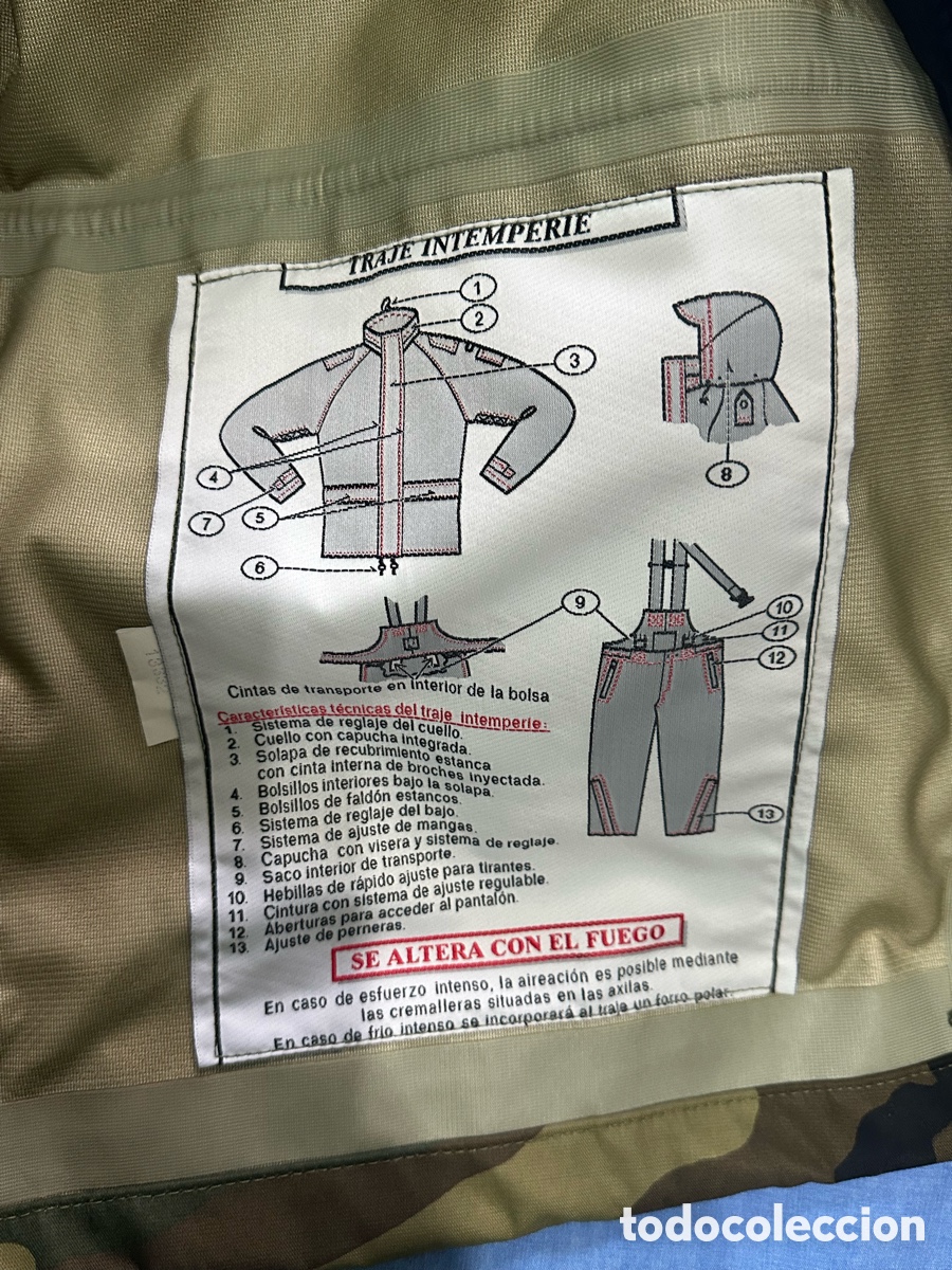 Coleccionismo: Traje de Intemperie talla M - Foto 3