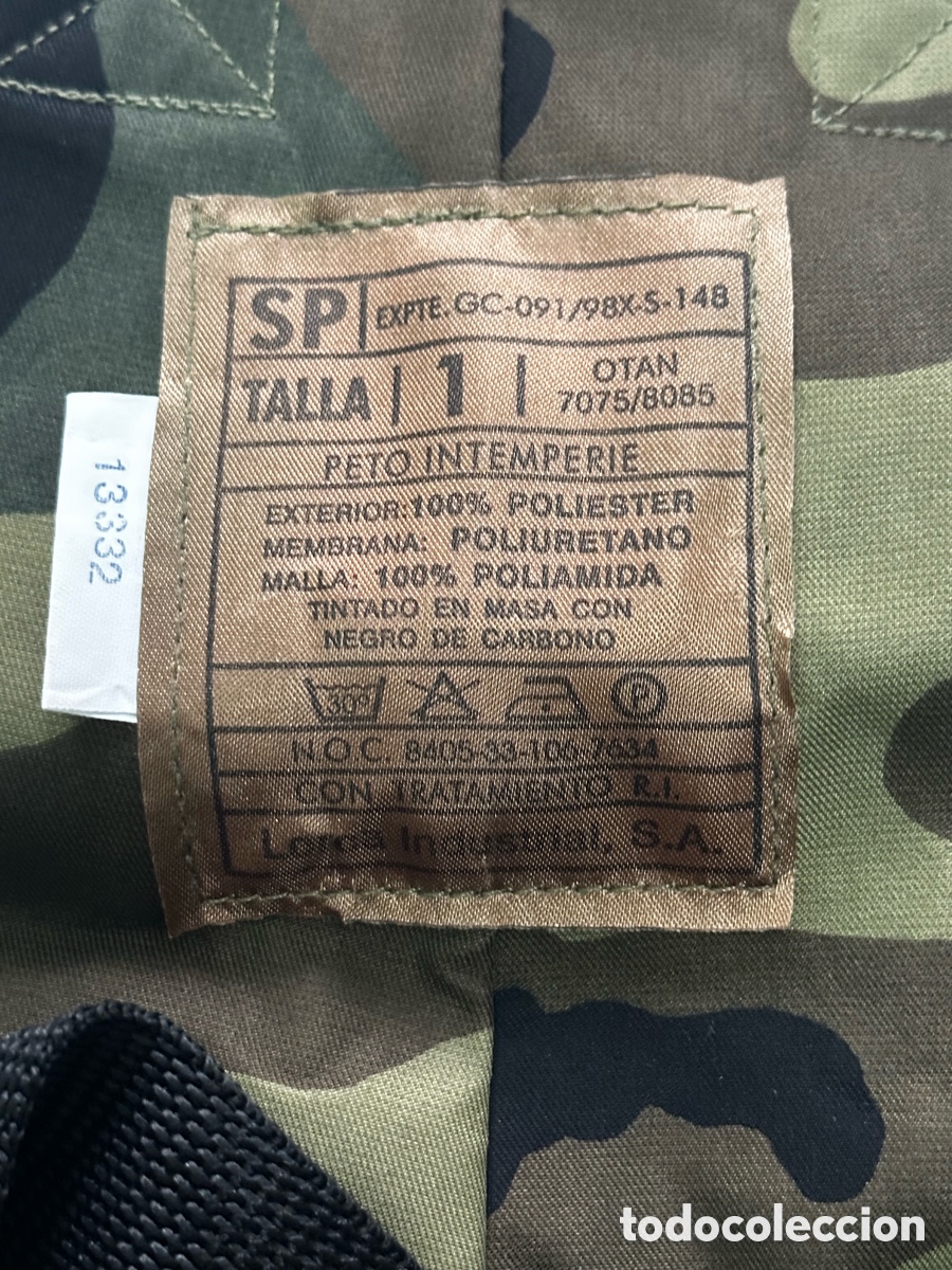Coleccionismo: Traje de Intemperie talla M - Foto 6
