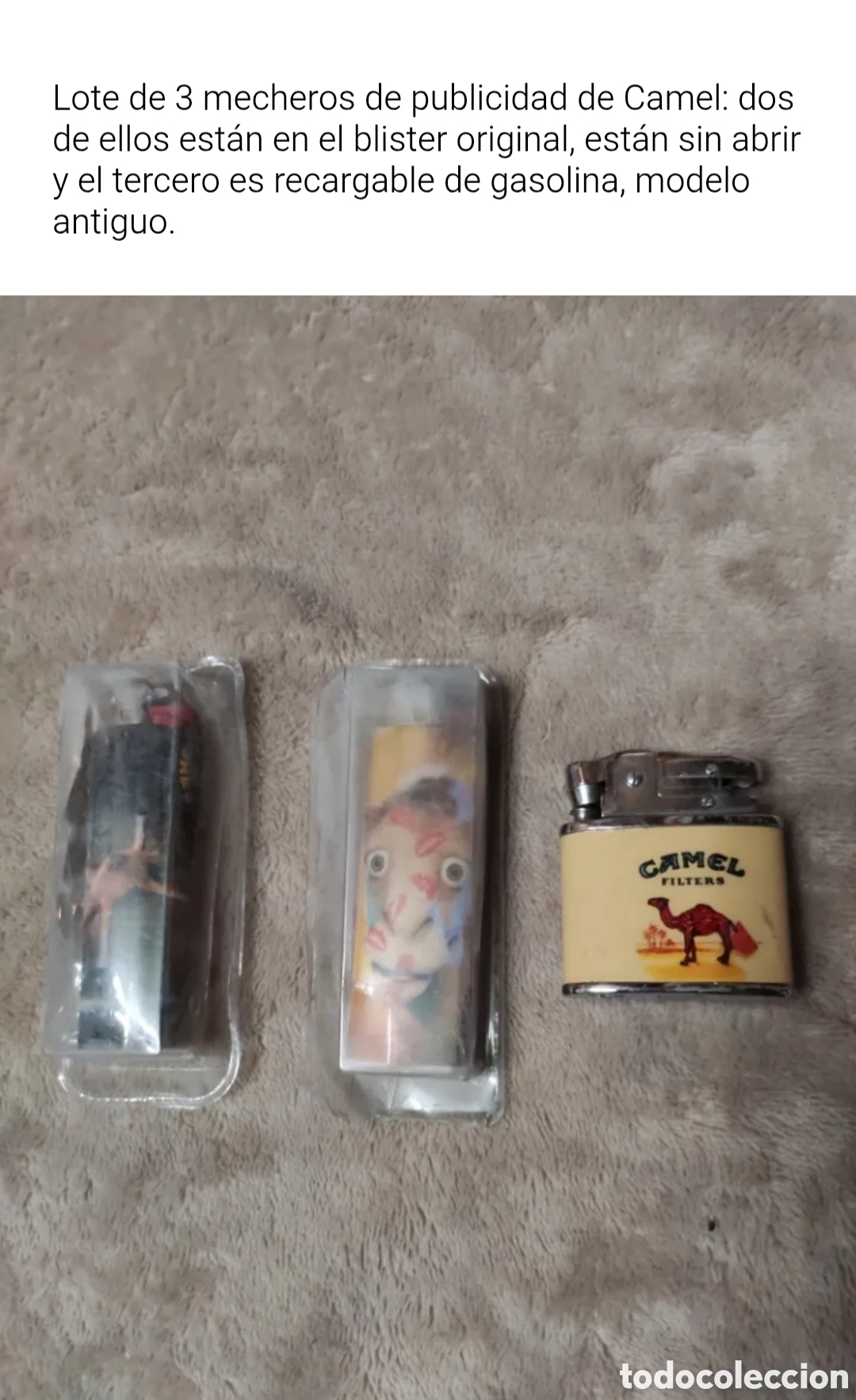 Coleccionismo: Lote 3 mecheros Camel - Foto 1
