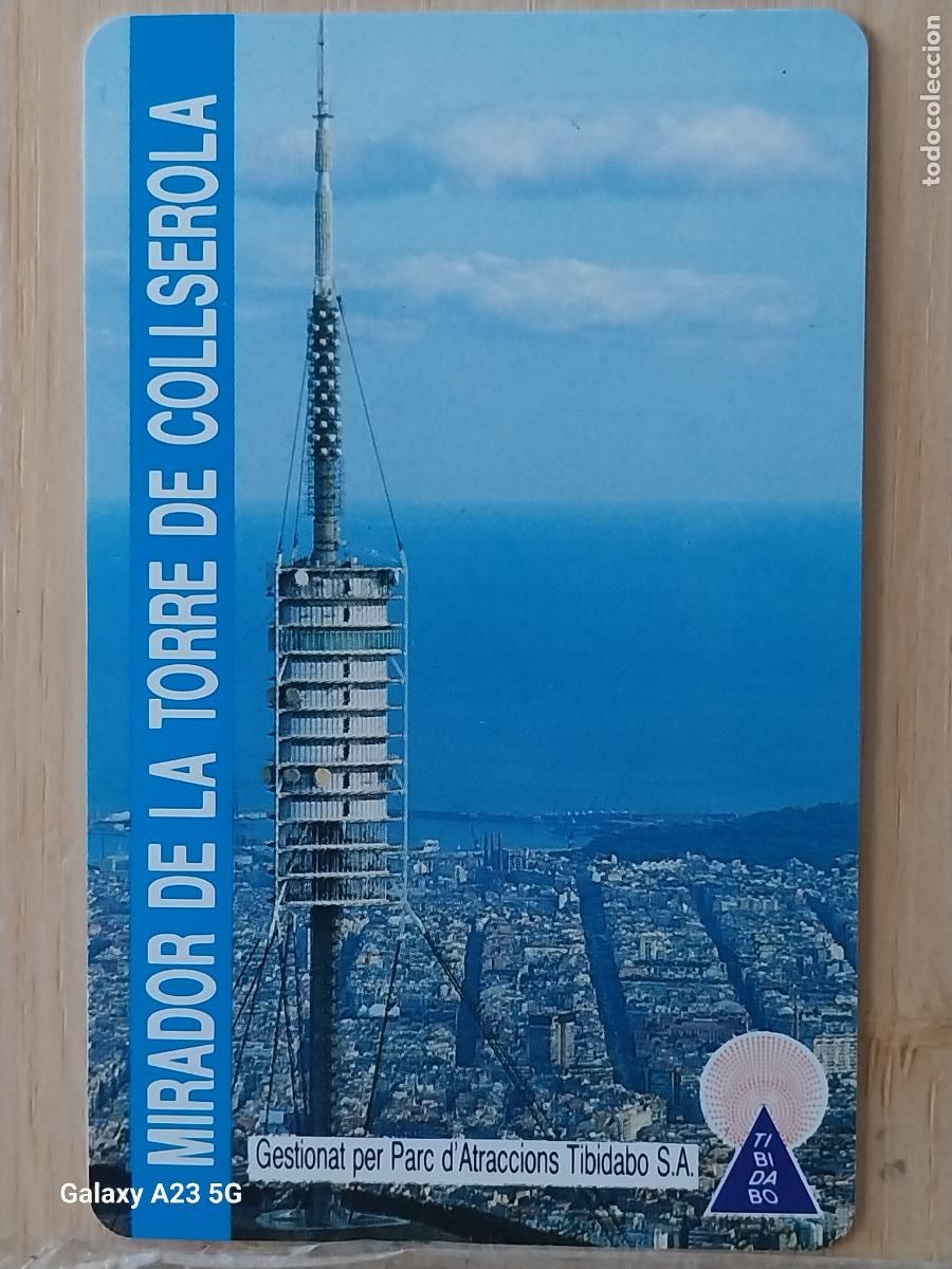 Coleccionismo: PARQUE ATRACCIONES TIBIDABO TARJETA ENTRADA ORIGINAL PL&Aacute;STICO 8.5X5.5CMS MIRADOR TORRE COLLSEROLA