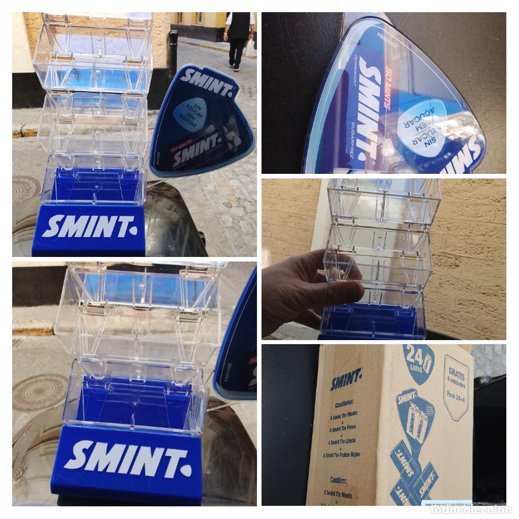 Coleccionismo: Expositor original de caramelos smint para 24 latas en caja original