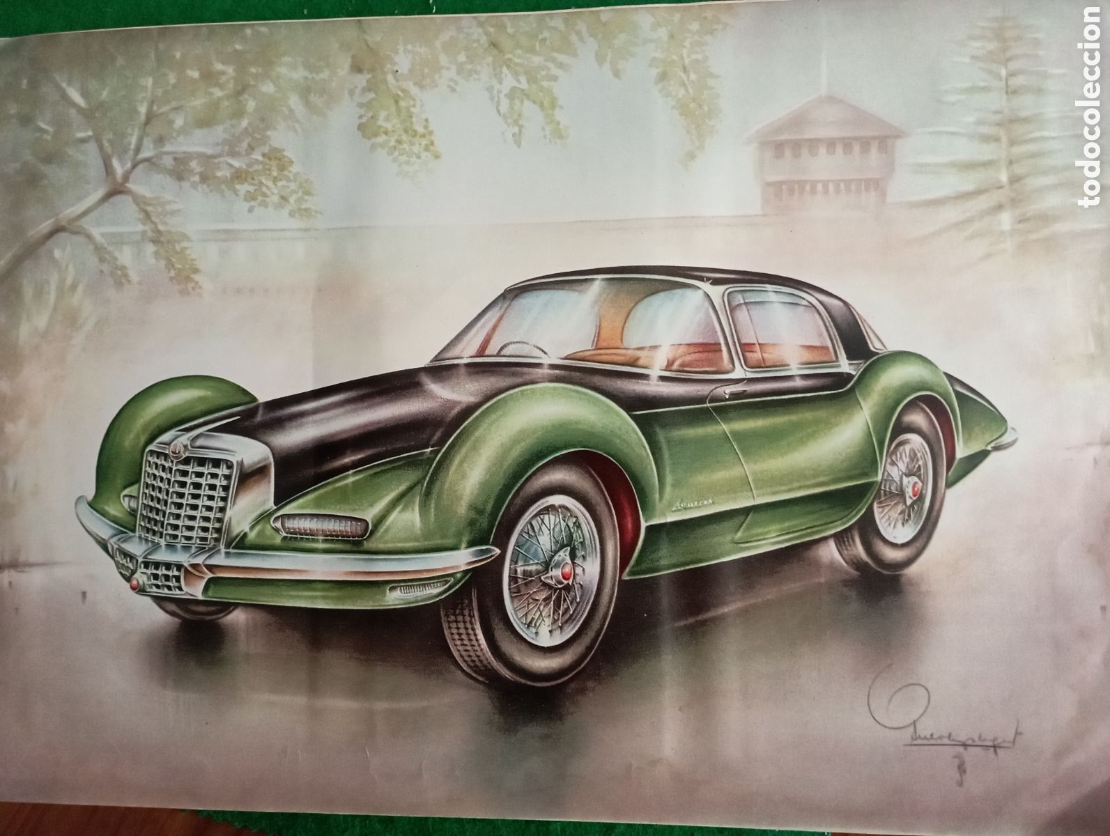 Coleccionismo: l&aacute;mina de coche Alfa Romeo 32x22 de los a&ntilde;os 50 dePiet Olyslager