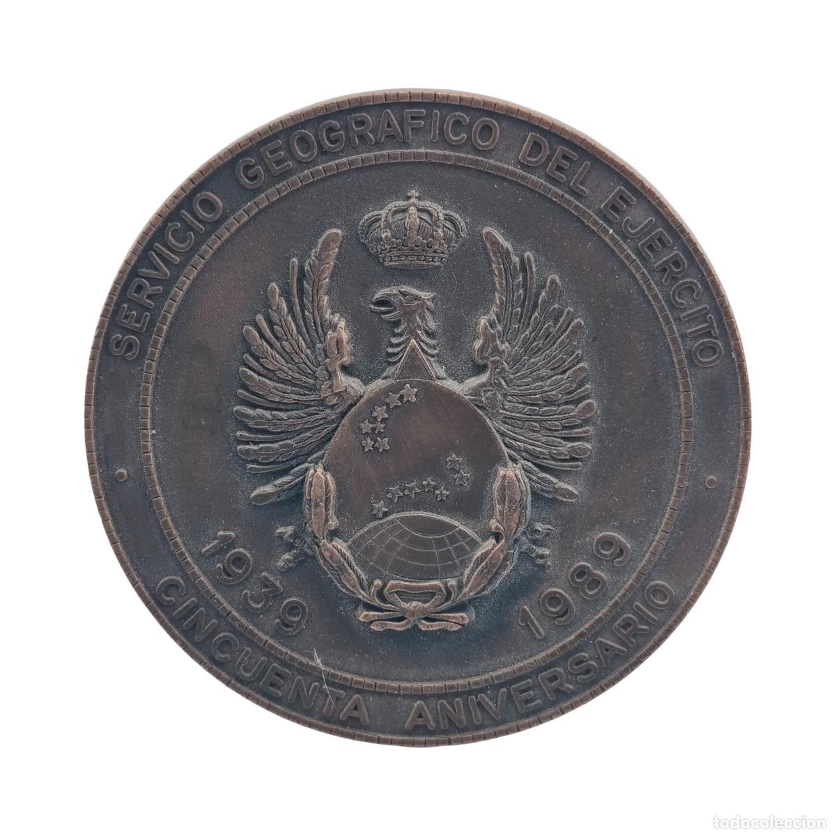 Coleccionismo: MEDALLA MILITAR CONMEMORATIVA BRONCE - SERVICIO GEOGR&Aacute;FICO DEL EJ&Eacute;RCITO (CINCUENTA ANIVERSARIO 1939-