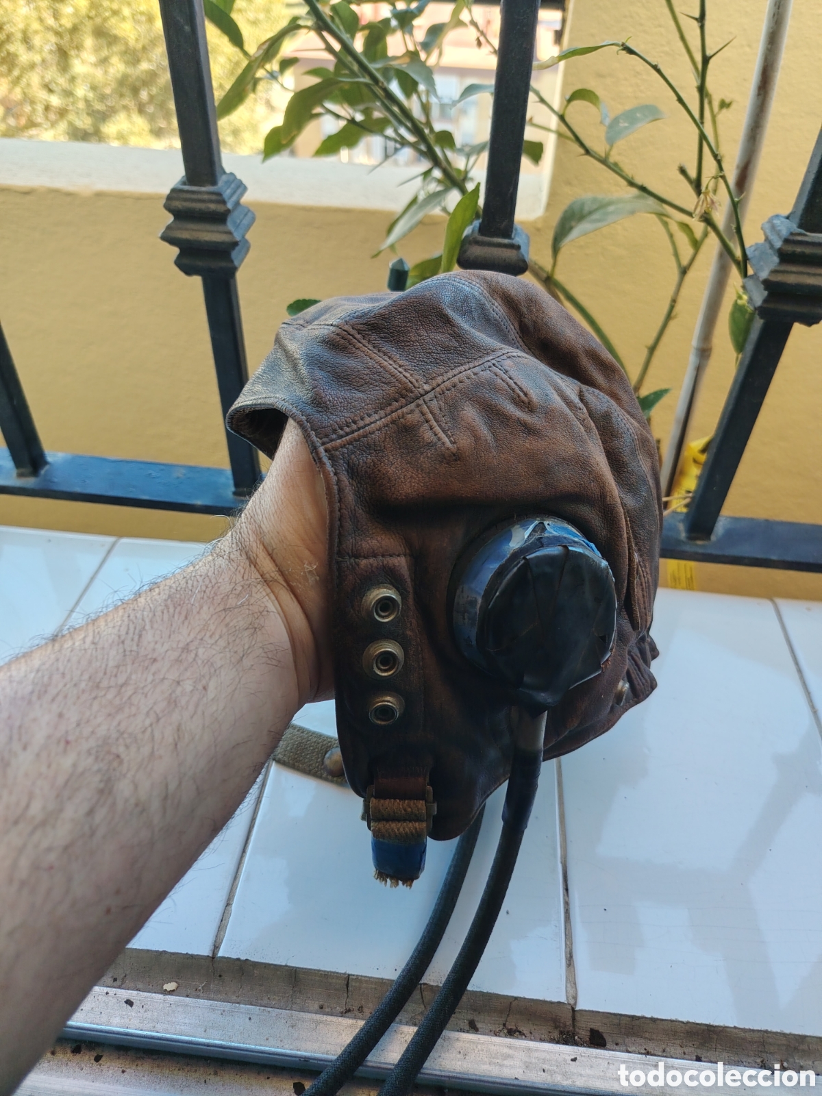 Coleccionismo: CASCO PILOTO INGL&Eacute;S WW2 SPITFIRE