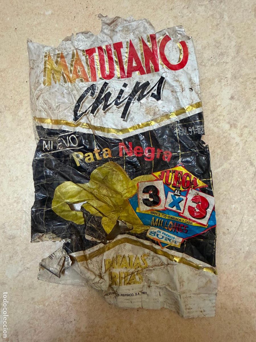 Coleccionismo: Envoltorio Matutano chips juega al 3x2 gratis sony
